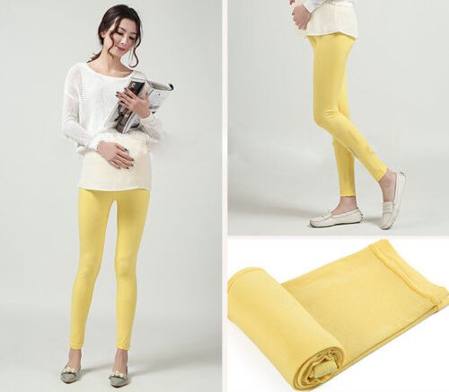 Pregnant Women Ladies Fashion Colorful Thick Comfortable Warmer Leggings Maternity Pants Capris