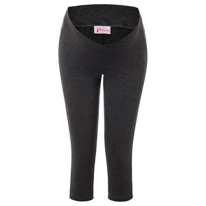 Ladies Pants Maternity Stretchy Comfy Cross front Casual Summer Homewear Womens Pregnant Cropped Pencil