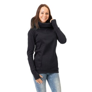 Women Nursing Pregnant Maternity Long Sleeve Tops Hooded Sweatshirt Solid Color Hoodie K2