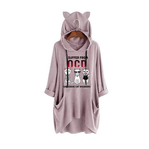 Fashion Cat Ears Maternity Hoodie Autumn Winter Pregnant Tops Lovely Premium Cat Hoodie Plus Size 5XL Sweatshirts