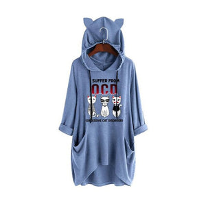 Fashion Cat Ears Maternity Hoodie Autumn Winter Pregnant Tops Lovely Premium Cat Hoodie Plus Size 5XL Sweatshirts