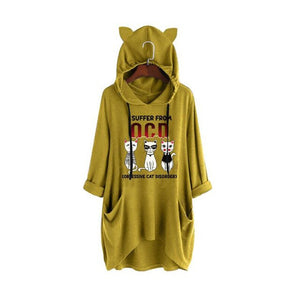 Fashion Cat Ears Maternity Hoodie Autumn Winter Pregnant Tops Lovely Premium Cat Hoodie Plus Size 5XL Sweatshirts