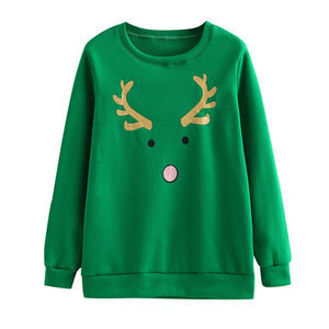 KANCOOLD Women Pregnant Sweatshirt Long Sleeve Print Deer Round-Neck Fleeces Pullover New Fashion winter based Cloth Pullovers