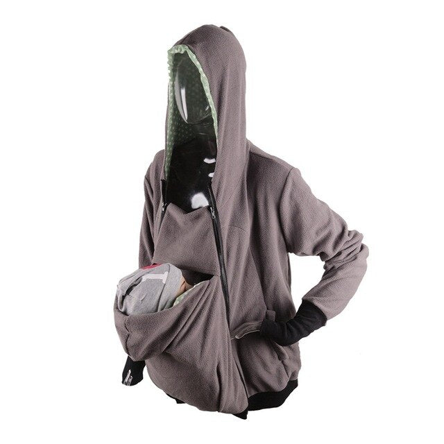 NEW Maternity clothing pregnancy women mother pullover hoodies autum winter baby carry Oblique Zipper warm pregnant Sweatshirts