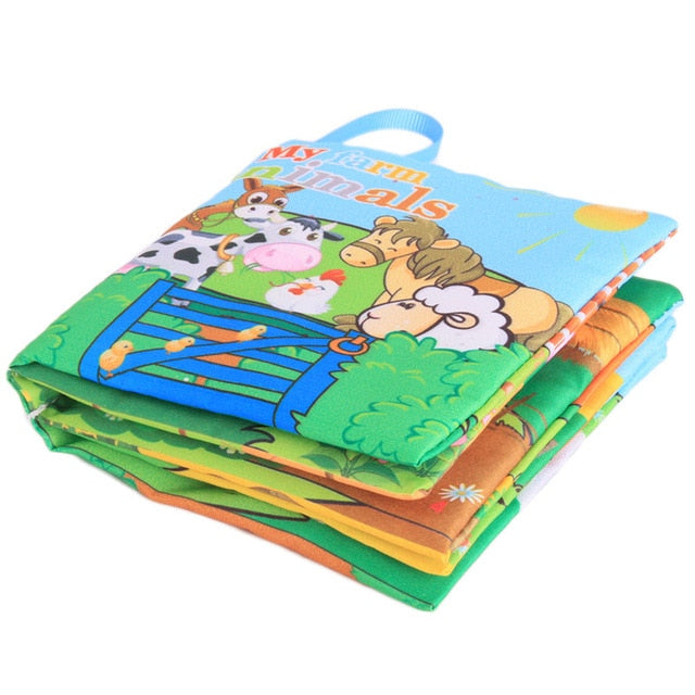 Animal Style Monkey/Owl/Dog Newborn Baby Toys Learning Educational Kids Cloth Books Cute Infant Baby Fabric Book Ratteles Toy