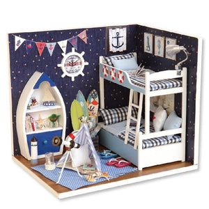 CUTEBEE Doll House DIY Miniature Dollhouse Model Wooden Toy Furnitures Casa De Boneca Dolls Houses Toys Birthday Gift H012
