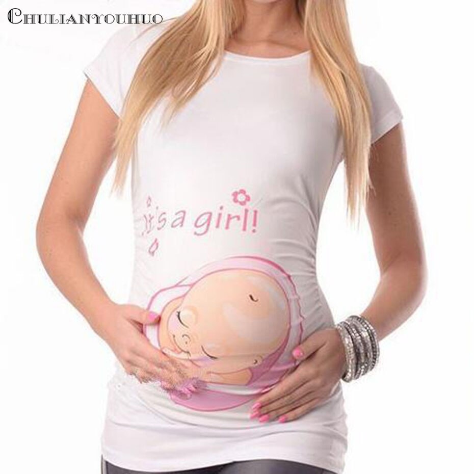 Pregnant Maternity T-Shirt Casual Pregnancy Tee Shirt Clothes Funny Shirt Women Marternity Clothing Cotton Maternity Mom Wear