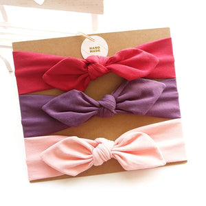 3Pcs Cute Rabbit Ear Baby Headband Neonata Bow Flower Elastic Haarband Baby Girls Headbands Children Turban Hair Accessories Set