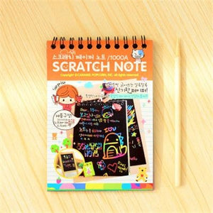 1PC Scratch Note Children's Creative DIY Scratch Painting Colorful Graffiti Notebook Creative DIY Environmental Friendly Puzzle