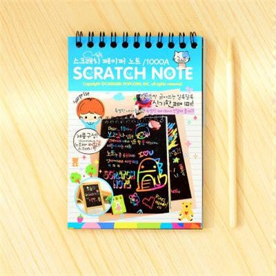 1PC Scratch Note Children's Creative DIY Scratch Painting Colorful Graffiti Notebook Creative DIY Environmental Friendly Puzzle