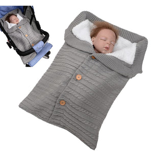 Baby Stroller Sleeping Bag Newborn Cotton Knitting Envelope Autumn Winter Warm Sleepsacks For Footmuff Swaddle Wrap Slaapzak